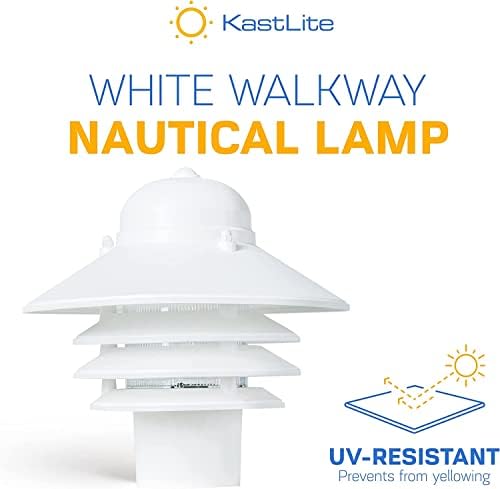 Пътна лампа KastLite White за морски стълбове с монтаж основание на кея | Външен Крайбрежен лампа с височина