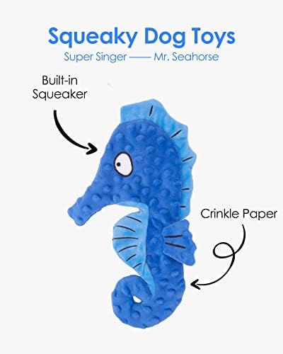 HGB Писклив Играчки за кучета, без плънка, 2 опаковки, Плюшени Дъвчащи играчки за малки, средни и Големи породи,