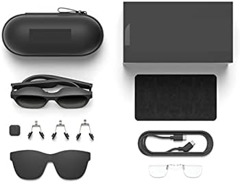 Умни очила AR Преносими 130 Инча(а) А) Космически Гигантски екран 4K + Преглед на мобилен компютър, 3D HD Частен кино (Цвят: кабел за зареждане костюм)