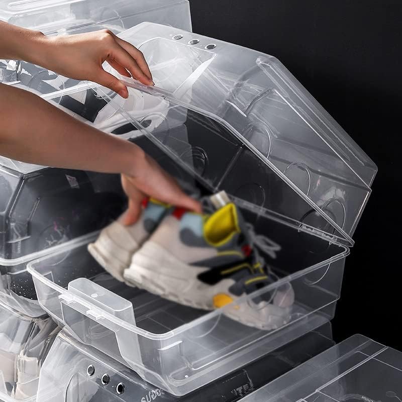 GRETD Прозрачна Кутия за обувки Кутия за съхранение на Потребителска Кутия Пластмасова Кутия за обувки Кутия