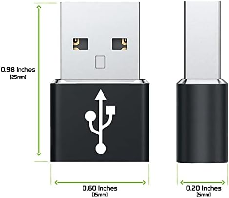 Бърз USB адаптер-C Female USB Male, който е съвместим с вашите Motorola One 5G за зарядни устройства, синхронизация,