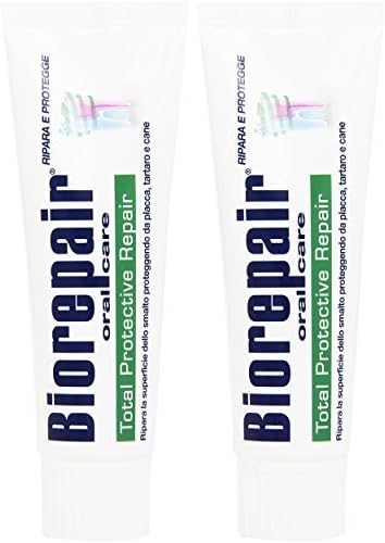 Biorepair: паста за зъби Total Protective Ремонт в тюбиках microRepair обем 2,5 течни унции (75 мл) (опаковка