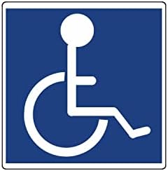 Символ на Осакатила - 5 Опаковки Винилови Стикери с Надпис Инвалидна количка Ширина 4 инча