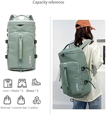 Visioelo Пътна чанта-голям капацитет, водоустойчива спортна чанта за фитнес, раница, независимо отделение за