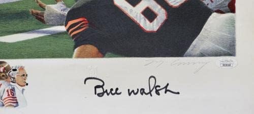Бил Уолш и Джо Монтана Подписаха Плакат с Автограф 20X24 Litho 49ers Вашингтон ДЖСА - Снимки NFL с автограф