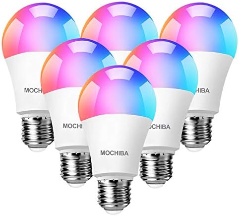 Led лампи Mochiba Smart WiFi, Съвместими с Alexa и Google Home Асистент, Многоцветен лампа, за да синхронизирате