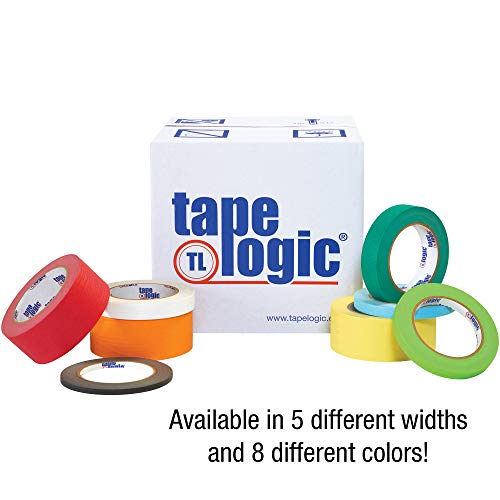 Aviditi Tape Логика, 1 инч x 60 ярда, Цветно тиксо с общо предназначение, жълт (опаковка от 36 броя) - Отлично