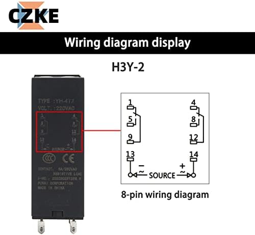 PCGV Малък цифров дисплей H3Y-2/H3Y-4 релета за време със закъснение на цикъла 12V24V220V с основния конектор