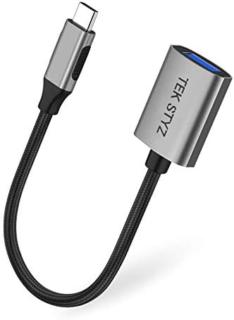 Адаптер Tek Styz USB-C USB 3.0 е подходящ за Samsung Galaxy S21 + OTG Type-C/PD мъжки USB 3.0 женски конвертор.