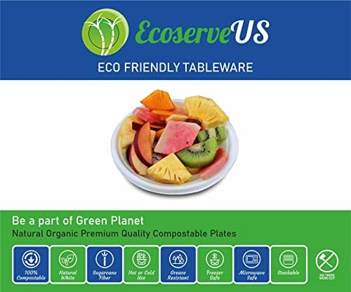 За еднократна употреба Хартиени Чаши EcoserveUS в 50 опаковки, кръгли до 6 унции, Фирма Натурална Торта