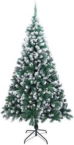YOUBTQ 7-Подножието Коледно Дърво от бял PVC със спрей за Украса на дома, на офиса, на парти с 870 Топчета от