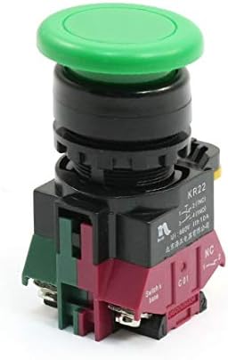 Нов бутон превключвател Lon0167 с 4 Клеммами незабавни действия Грибовидно-зелен цвят Ui660V i-тата 10A (4 Клеми