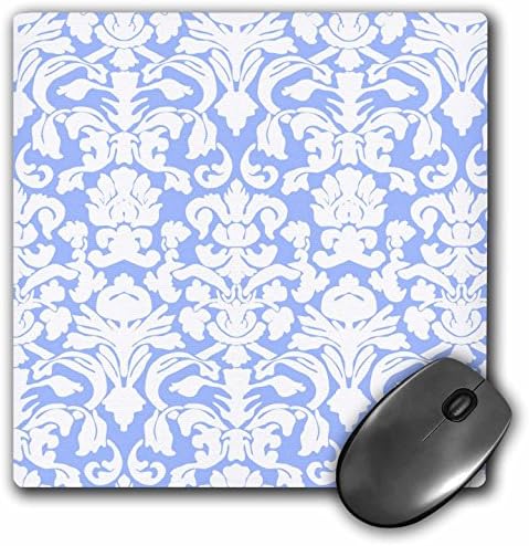 Подложка за мишка 3dRose LLC с размери 8 x 8 x 0,25 инча, Пастельно-синьо небе с бял Френски Цветен Старомоден