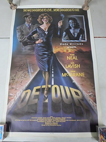 Плакат на филма Отклонение, 1992 година, на един лист, подписан от режисьора Уэйдом Уильямсом! Нуарный Римейк