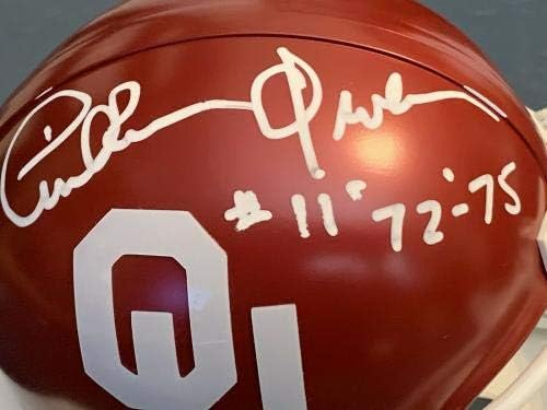 Мини-Каска с автограф Тинкера Оуэнса Оклахома Сунерс 72-75 - Мини-Каски NFL с автограф