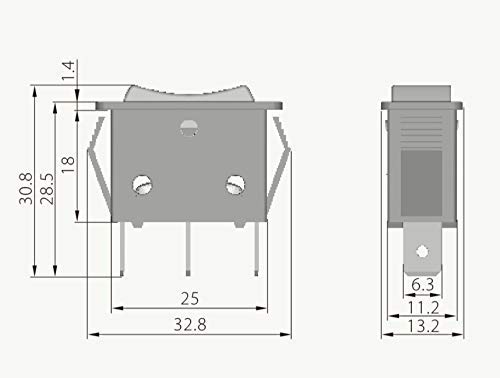 3-Пинов 3-Позиционен бутон превключвател HQRP, Съвместим с приложения в стил steampunk, лампи, реставрациями
