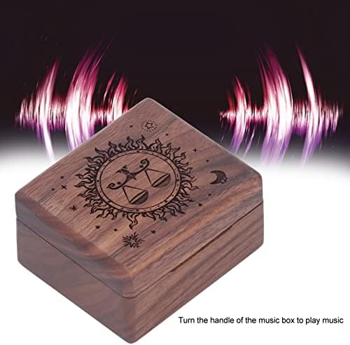 Музикалното Ковчег Jopwkuin, Лесна за използване Реколта Музикална Ковчег Подарък Метален Механизъм от Орехово