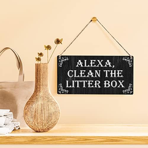 Подарък в Знак на Котки Селска Къща Алекса Почистете Чекмеджето За Боклук Дървена Подвесная Табела С Надпис