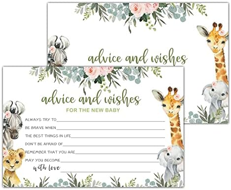 Пощенски картички със съвети и пожелания животни на джунглата за Новородено, Картички със съвети за грижа за