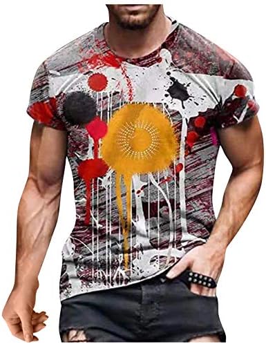 Мъжки Летни Тениски Големи Размери, Удобни Ежедневни Блузи с къс Ръкав с 3D Принтом 2021 Г.