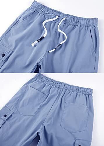 Дамски къси панталони-карго VtuAOL, Ежедневни Панталони с Еластична Талия, Удобни Шорти Свободно Намаляване