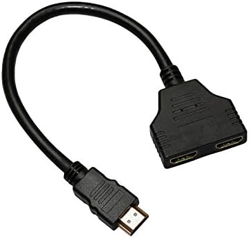 HDMI-Сплитер 1 2 Изход, HDMI-Сплитер за два монитора, Мъжки 1080P Dual HDMI Женски Кабел-Адаптер с 1 на 2 Начина HDMI-Сплитер за HDTV HD, LED, LCD, TV #