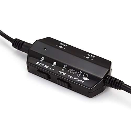 Жичен детска стерео слушалки GuDenns за Xbox 360/PS3/PS4/PC/ MAC с подвижен микрофон с шумопотискане, също е