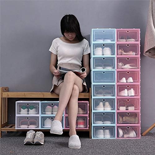 ZHYH Сгъваема Прозрачна Кутия За Обувки Кутия За Съхранение на Обувки Кутия Органайзер Домакински Кутия за обувки