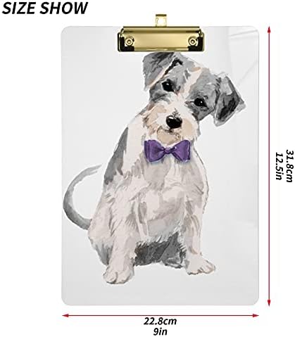 Клипборда с това сладко Кученце, Тефтери от PVC с размер на буквата, Плъзгаща се метална скоба с защита по ръбовете,