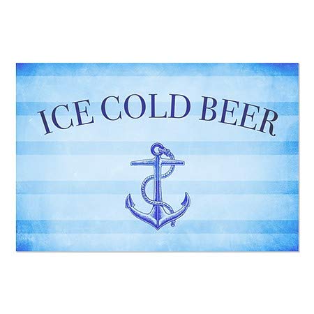 CGSignLab | Стикер за windows ледено студена бира в морска ивица | 18 x12