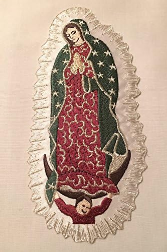 CF3848 Дева Мария (Квадалупе) Кръщенета Бродирана ютия на нашивке (4,5 x2, без думи)