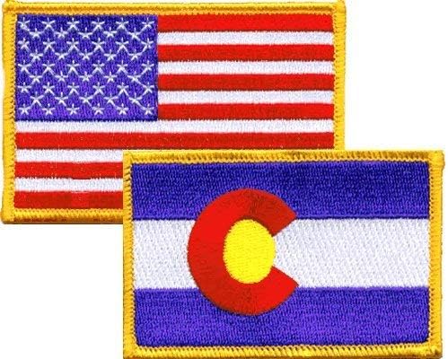 Комбиниран комплект железни ивици с емблемата на Хартата Колорадо / САЩ