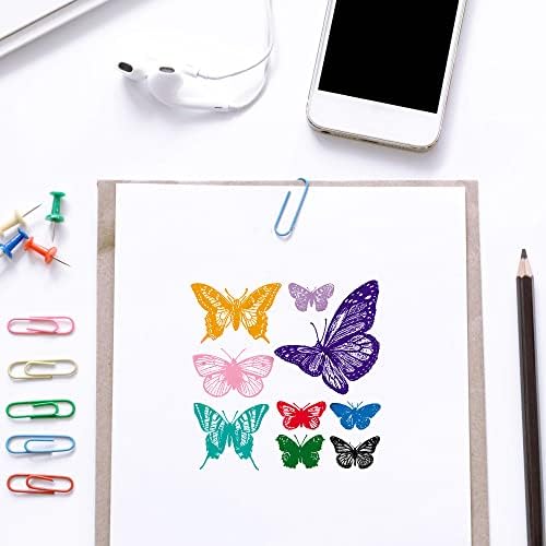 Hing Пролетни Празници Пеперуди Прозрачни Печати за направата на Картички, Реколта Гумени Печати с Цветни пеперуди