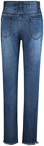 YUHAOTIN женски модел панталони за работа, бизнес всеки ден, плюс размер, еластична талия гаджето си, Скъсани