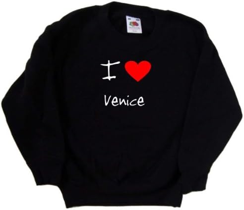 Детска hoody I Love Heart Venice Черен цвят