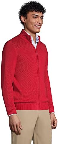 Мъжки училищни униформи Lands' End от Futon Модала, Жилетка-Пуловер с цип Отпред